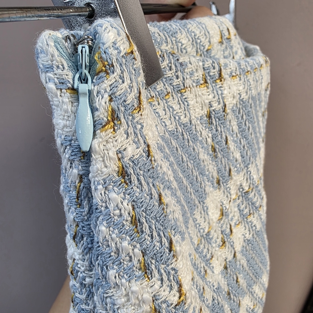 Plaid Blue and Cream Skirt - Picture 5 of 8